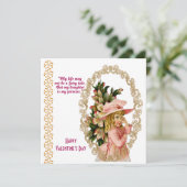 Daughter Rustikale Vintage Valentinskarte (Stehend Vorderseite)