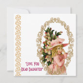 Daughter Rustikale Vintage Valentinskarte (Rückseite)