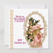 Daughter Rustikale Vintage Valentinskarte (Vorderseite)