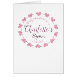 Daughter’s pink & white baptism Gratulationen