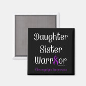 Daughter Schwester Warrior...Fibro Magnet (Vorderseite/Rückseite)