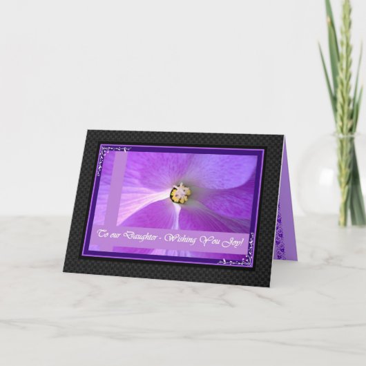 Daughter & Schwiegersohn - Hochzeit - Glückwunsch Karte (Vorderseite)