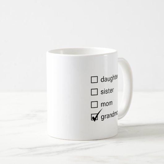 Daughter Sister Mama Großmutter Kaffeetasse (VorderseiteRechts)