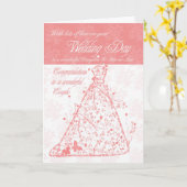 Daughter & Son-in-Law Hochzeitstag Glückwünsche Karte (Gelbe Blume)