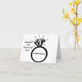 *DAUGHTER & SON-IN-LAW TO BE* ON **VERLOBUNG** KARTE (Gelbe Blume)