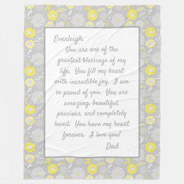 Daughter Stolz auf dich Fleecedecke