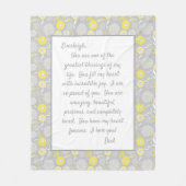 Daughter Stolz auf dich Fleecedecke (Vorderseite)