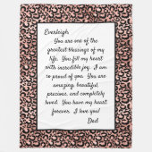 Daughter Stolz auf dich Fleecedecke (Vorderseite)