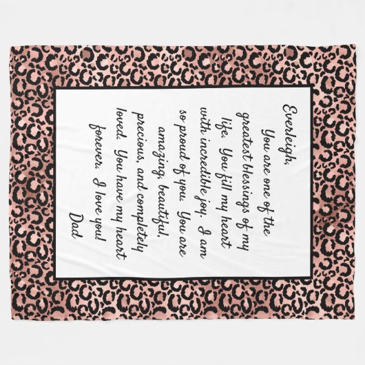 Daughter Stolz auf dich Fleecedecke (Vorderseite (Horizontal))