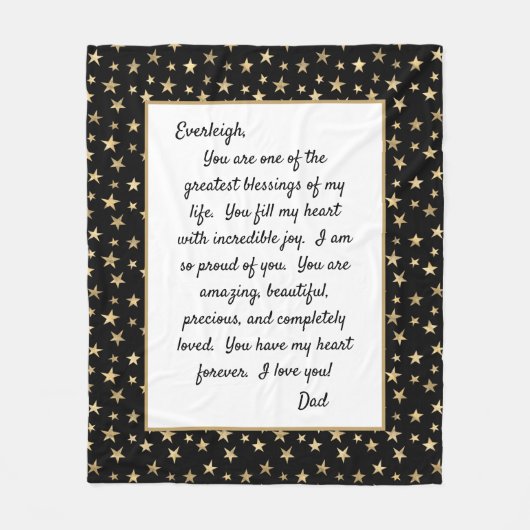 Daughter Stolz auf dich Fleecedecke (Vorderseite)