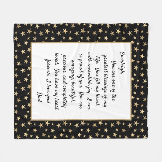 Daughter Stolz auf dich Fleecedecke (Vorderseite (Horizontal))