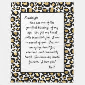 Daughter Stolz auf dich Fleecedecke (Vorderseite)