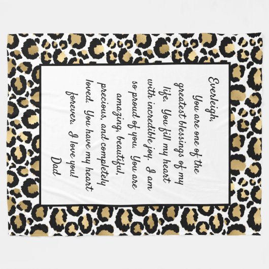 Daughter Stolz auf dich Fleecedecke (Vorderseite (Horizontal))