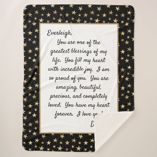 Daughter Stolz auf dich Sherpadecke (Vorderseite)