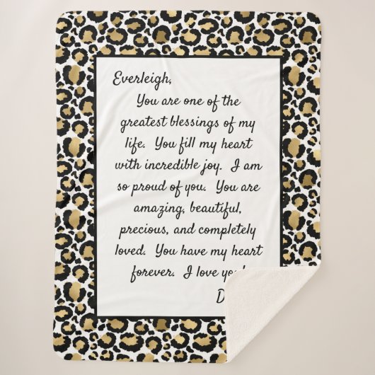 Daughter Stolz auf dich Sherpadecke (Vorderseite)