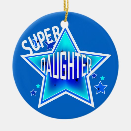 Daughter Super Star Blue Weihnachtsschmuck (Vorne)