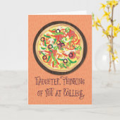 Daughter Thinking bei Uni Pizza Karte (Gelbe Blume)