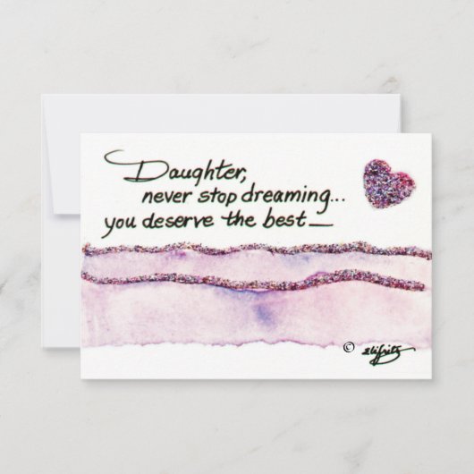 Daughter träumt nie davon, Flachkarte zu malen (Vorderseite)