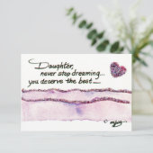 Daughter träumt nie davon, Flachkarte zu malen (Stehend Vorderseite)