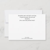 Daughter träumt nie davon, Flachkarte zu malen (Rückseite)