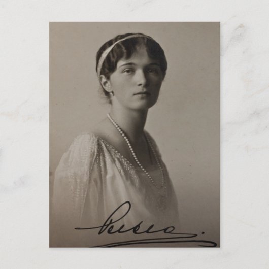 Daughter Tsar OLGA Romanov Russia #280 Postkarte (Vorderseite)
