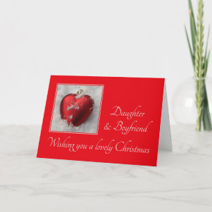Daughter und Boyfriend Frohe Weihnachtskarte Feiertagskarte