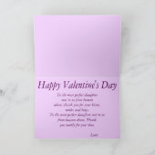 Daughter Valentine-Tageskarte Feiertagskarte (Innenseite)