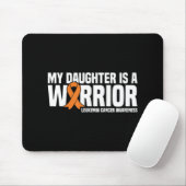 Daughter Warrior Orange Ribbon Leukemia Cancawa Mousepad (Mit Mouse)