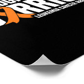 Daughter Warrior Orange Ribbon Leukemia Cancawa Poster (Ecke)