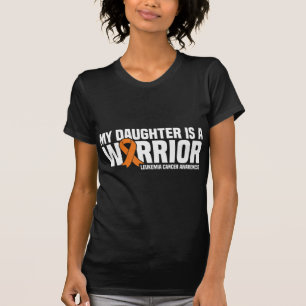 Daughter Warrior Orange Ribbon Leukemia Cancawa T-Shirt