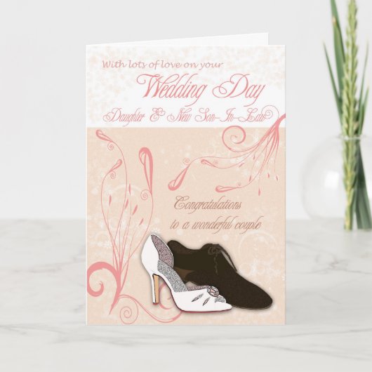 Daughter Wedding Day Card mit Liebe Karte (Vorderseite)