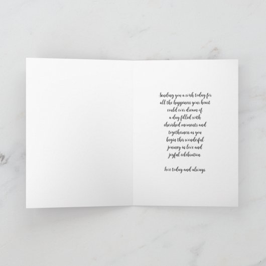 Daughter Wedding Day Glückwunsch Karte (Innenseite)