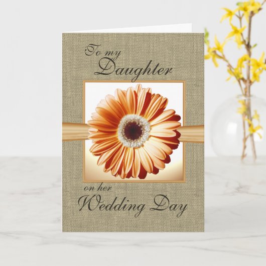 Daughter Wedding Day Karte (Gelbe Blume)