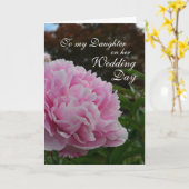 Daughter Wedding Day Peony Karte (Gelbe Blume)