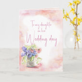 Daughter Wedding Day Wasserfarbenflora Karte (Gelbe Blume)