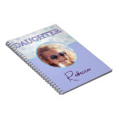 Daughter Winter Frozen Snowflake Pastell Foto Name Notizblock (Rechte Seite)