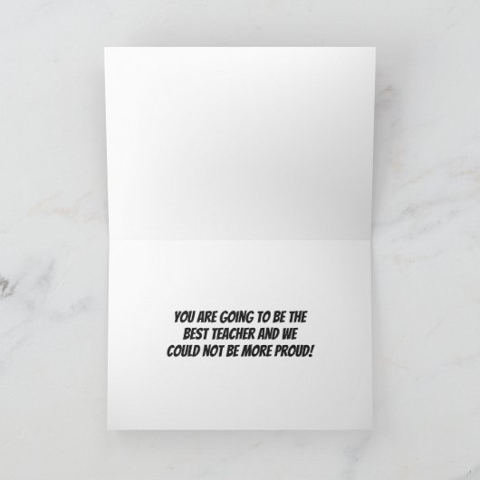 ***DAUGHTER WIRD LEHRER*** GRATULIERUNGEN KARTE (Innenseite)