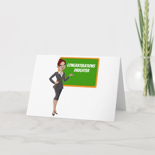 ***DAUGHTER WIRD LEHRER*** GRATULIERUNGEN KARTE (Vorderseite)