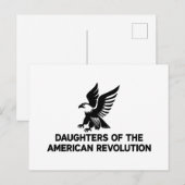 Daughters Amerikanische Revolution Abkömmling Patr Postkarte (Vorne/Hinten)