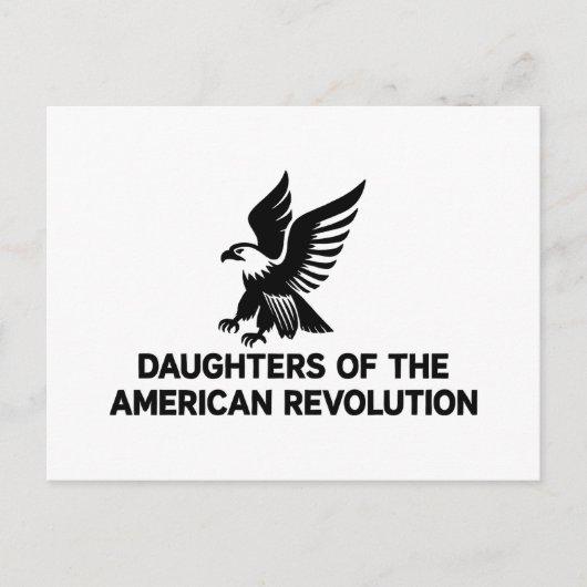 Daughters Amerikanische Revolution Abkömmling Patr Postkarte (Vorderseite)