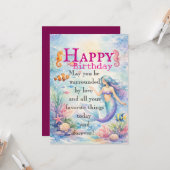 Daughter's Birthday Flat Card Karte (Vorderseite/Rückseite Beispiel)