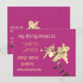 DAUGHTERS DAY BLUME GIFT POSTKARTE (Vorne/Hinten)