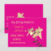 DAUGHTERS DAY BLUME GIFT POSTKARTE (Vorne/Hinten)