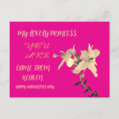 DAUGHTERS DAY BLUME GIFT POSTKARTE (Vorderseite)