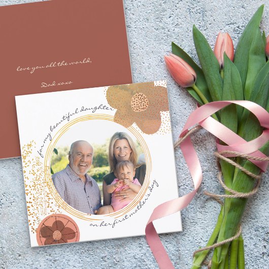 Daughters First Mothers Day Modernes Blume Foto