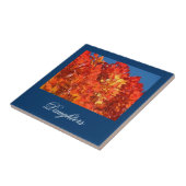 Daughters Geschenke Tile Art Orange Herbstlaubs Bl Fliese (Seite)