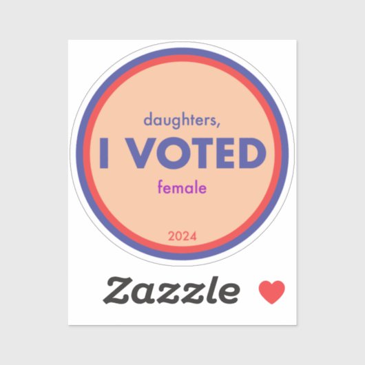 Daughters I Voted Single Sticker (Blatt)