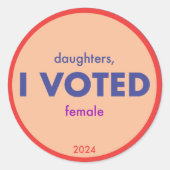 Daughters I Voted Sticker Sheet (Vorderseite)