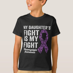 Daughters Kämpfe ist mein Kampf gegen Lila Fibromy T-Shirt