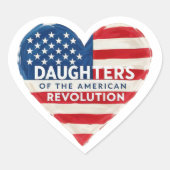 Daughters of the American Revolution DAR US Histor Herz-Aufkleber (Vorderseite)